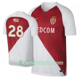 Camisolas de Futebol AS Monaco Pele 28 Equipamento Principal 2018/19 Manga Curta